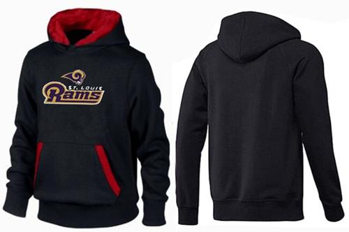 NFL Men's Nike Los Angeles Rams Authentic Logo Pullover Hoodie - Black/Red